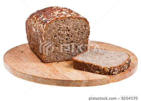 grain bread loaf and sliced piece 9204570