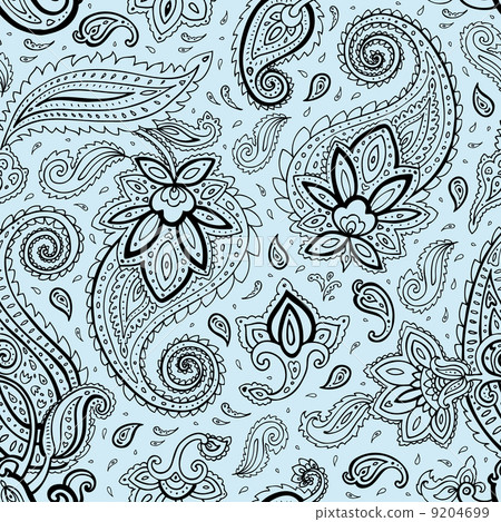 Seamless Paisley background. Seamless Paisley background. 9204699
