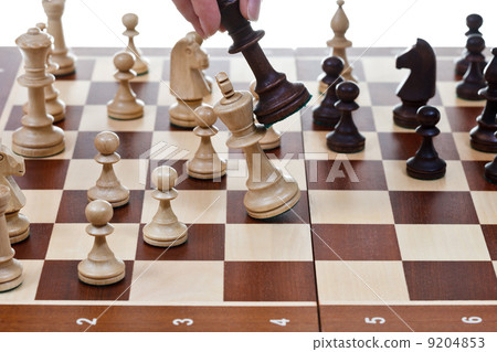 black king hits white king in chess game 9204853