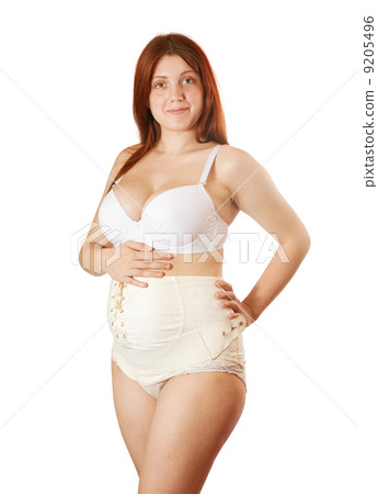 pregnant woman wearing body belt pregnant woman wearing body belt 9205496