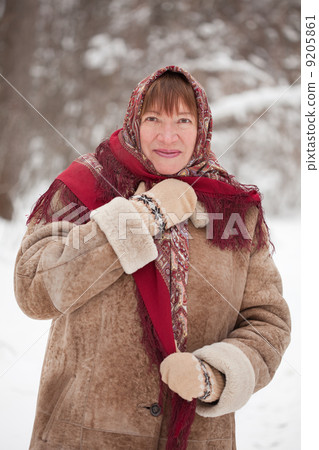 mature woman in kerchief mature woman in kerchief 9205861
