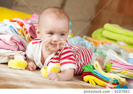 Happy baby with baby's wear Happy baby with baby's wear 9207661