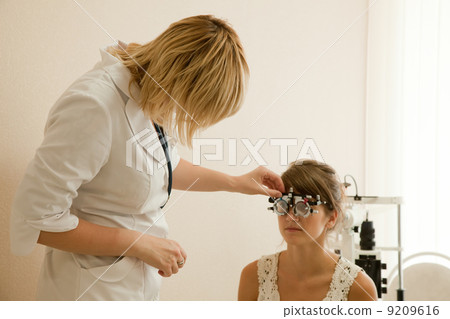 oculist and patient oculist and patient 9209616