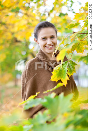 girl at autumn park girl at autumn park 9210298