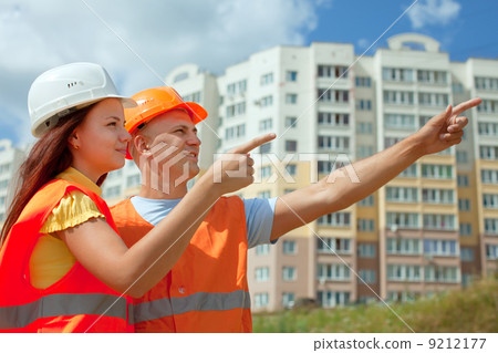 builders works on the building site builders works on the building site 9212177