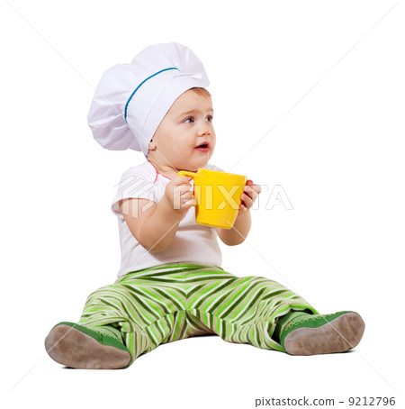 Baby cook over white background Baby cook over white background 9212796