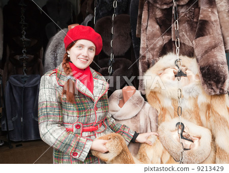 girl chooses a fur coat girl chooses a fur coat 9213429
