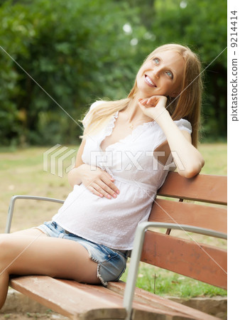 long-haired pregnant woman long-haired pregnant woman 9214414