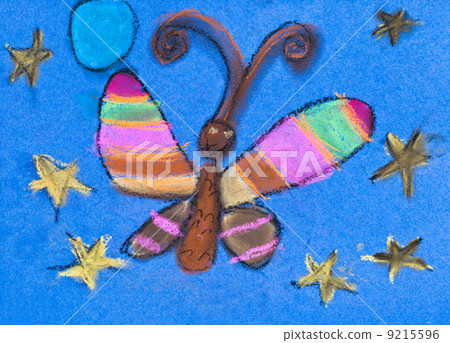 children drawing - night moth children drawing - night moth 9215596