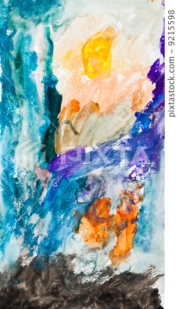 children drawing - swimming in sea children drawing - swimming in sea 9215598