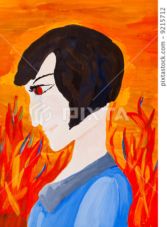 children drawing - demoness 9215712