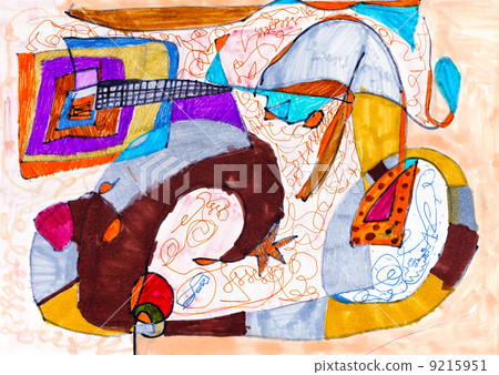 abstract pattern by felt-tip pen 9215951