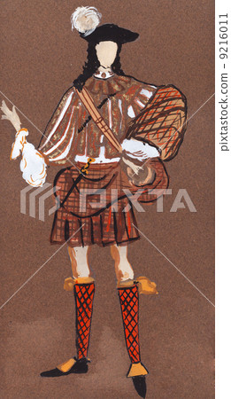 Scottish grandee in 17th century - Stock Illustration [9216011] - PIXTA