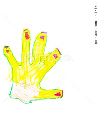 child's drawing - yellow palm 9216138