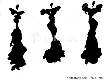 designing female dresses based ink blots 9216208