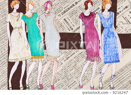 young women in elegant midi summer dresses 9216247