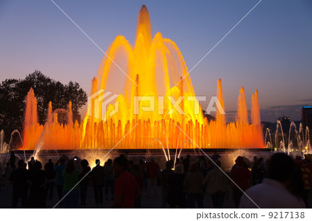 Magic fountain at Barcelona 9217138