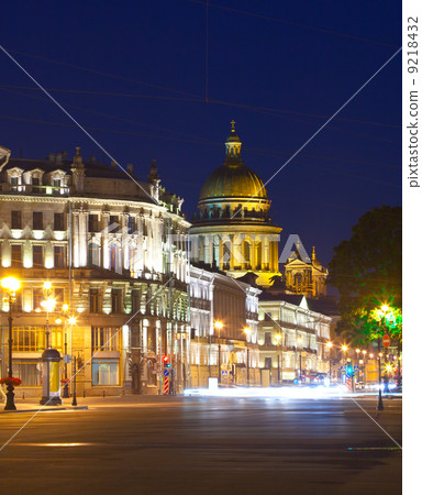 View of St. Petersburg in night View of St. Petersburg in night 9218432