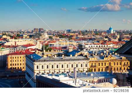 Top view of european city 9219836