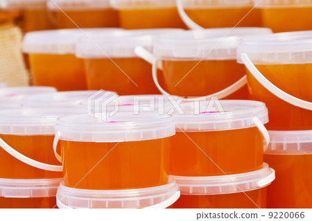 honey on counter of market honey on counter of market 9220066