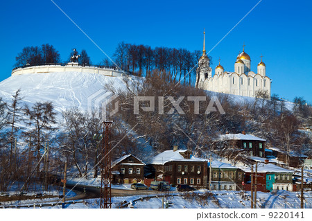 Vladimir downtown from river side in winter Vladimir downtown from river side in winter 9220141