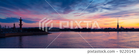 Neva river in summer dawn. Saint Petersburg Neva river in summer dawn. Saint Petersburg 9220143