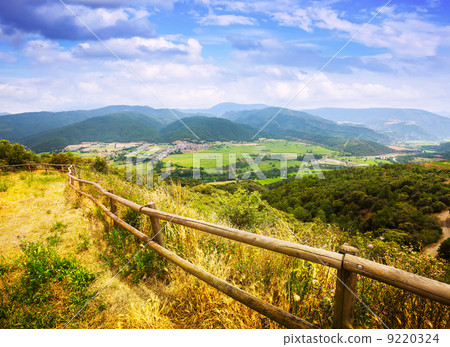 View of Pyrenees mountains valley 9220324