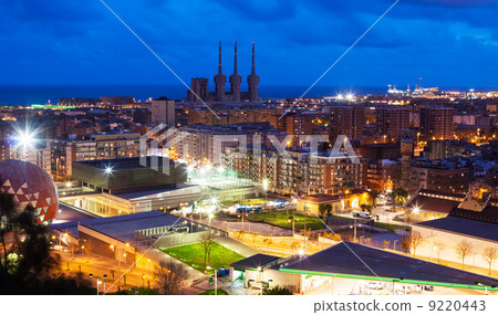 Panoramic night view of Barcelona Panoramic night view of Barcelona 9220443