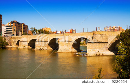 Stone bridge over Ebro 9220634