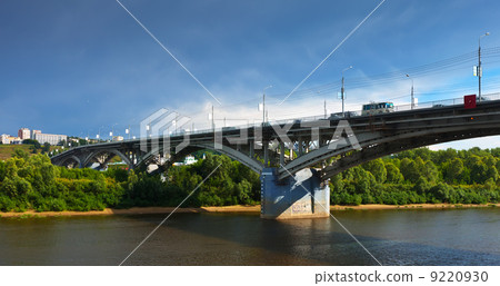 Kanavinsky bridge through Oka River Kanavinsky bridge through Oka River 9220930