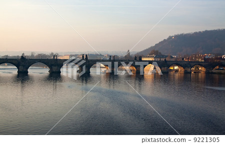 Morning view of Charles bridge Morning view of Charles bridge 9221305