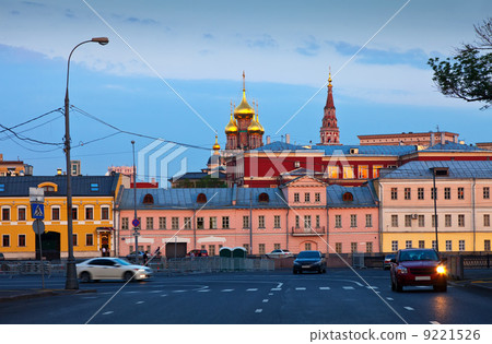historical district of Moscow in evening 9221526