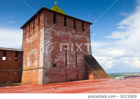 Kremlin wall at Nizhny Novgorod in summer Kremlin wall at Nizhny Novgorod in summer 9221900