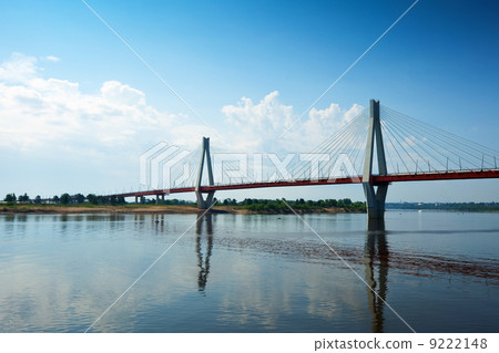 Murom bridge through Oka River 9222148