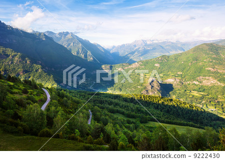 forest mountains landscape. Pyrenees forest mountains landscape. Pyrenees 9222430