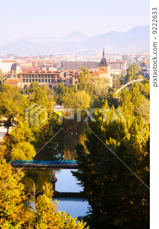View of Pamplona with Arga river View of Pamplona with Arga river 9222633