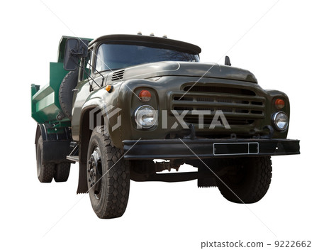 Vintage Soviet truck. Isolated over white 9222662