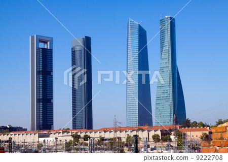 Four Towers Business Area from railroad. Madrid Four Towers Business Area from railroad. Madrid 9222708