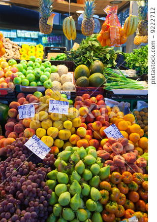 Fruits and vegetables on counter 9222712