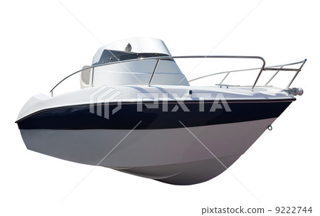 New motor speedboat over white 9222744
