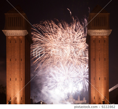 Fireworks show at Barcelona. Catalonia 9222862