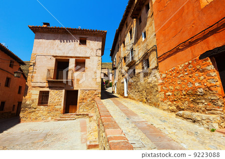 picturesque street of old spanish town 9223088