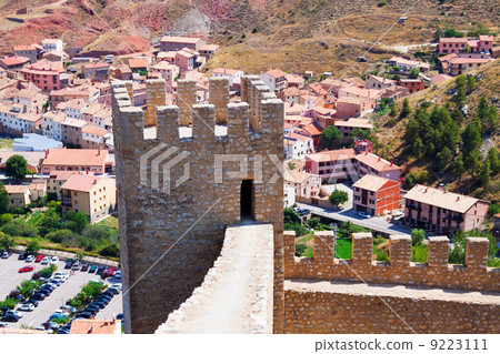 ancient fortress wall in Albarracin ancient fortress wall in Albarracin 9223111