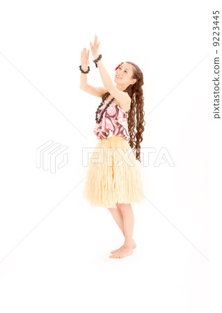 A lovely Japanese woman who dances hula by facial expression A lovely Japanese woman who dances hula by facial expression 9223445
