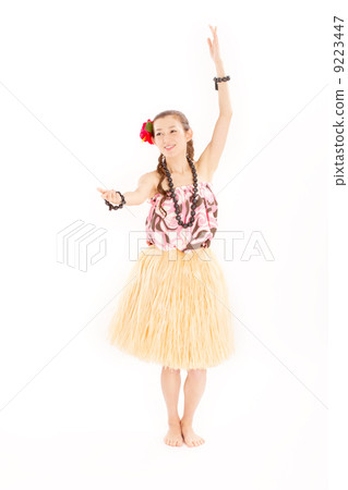 A wonderful Japanese woman who dances hula with plenty of Hawaiian atmosphere A wonderful Japanese woman who dances hula with plenty of Hawaiian atmosphere 9223447