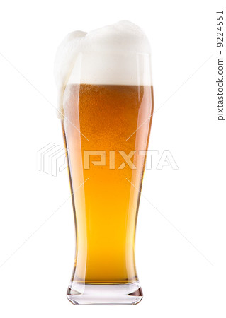 Frosty glass of light beer isolated Frosty glass of light beer isolated 9224551