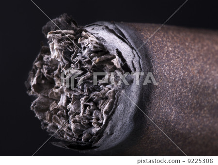 macro of Cigar over black background 9225308