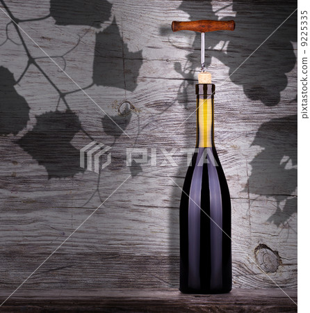 red wine and a bottle isolated red wine and a bottle isolated 9225335