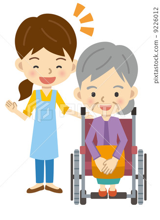 長期護理助手和老人 9226012