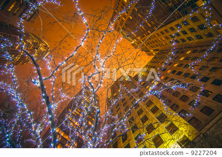 Skyline of uptown Charlotte, North Carolina at night. 9227204